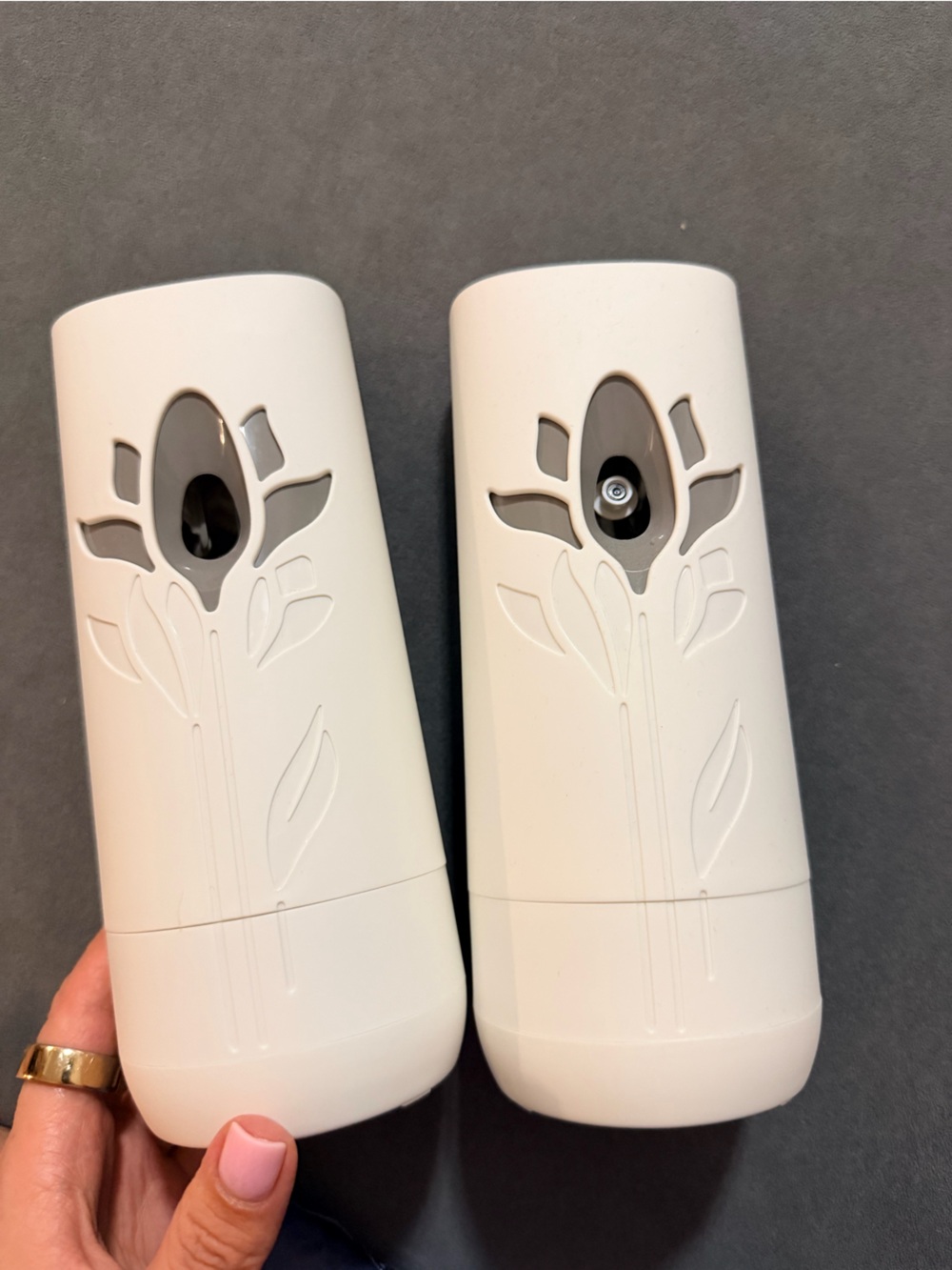Automatic White Floral Air Freshener Dispenser (Pair)